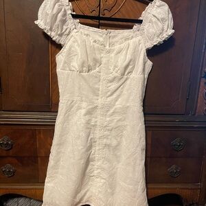 SHEIN White Embroidered Mini Dress